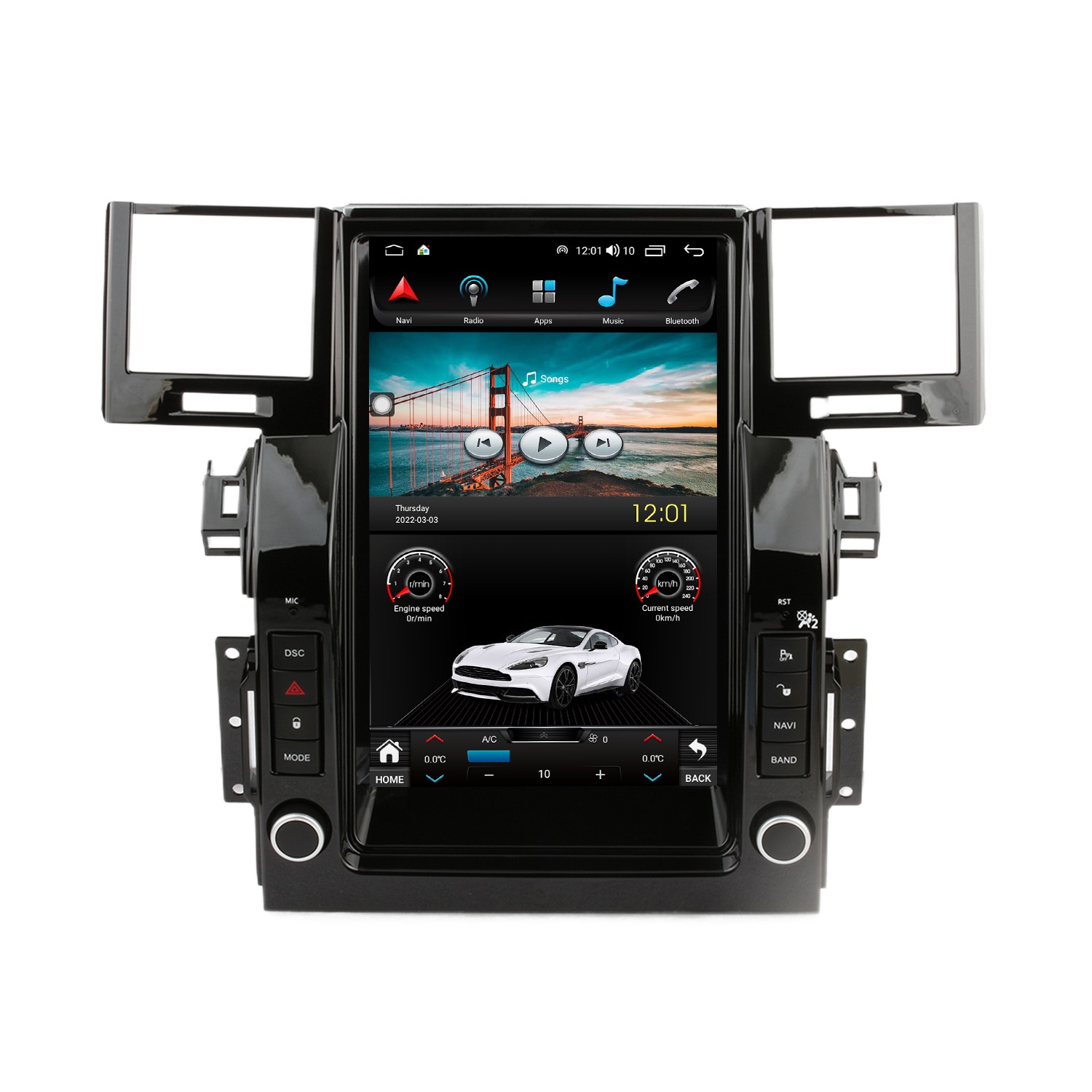 OEM 12,1-дюймовый Android 10.0 для 2005-2009 Land Rover Range Rover Sport  Radio Система GPS-навигации с сенсорным экраном HD Bluetooth Поддержка ...