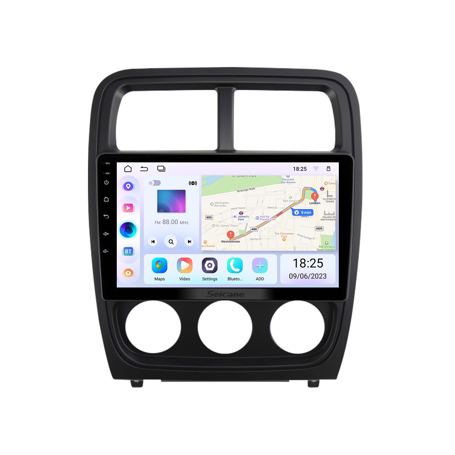 OEM 9-дюймовый Android 13.0 для 2010 2011 2012 Радио DODGE CALIBER с  сенсорным экраном Bluetooth HD Поддержка системы GPS-навигации Carplay DAB+