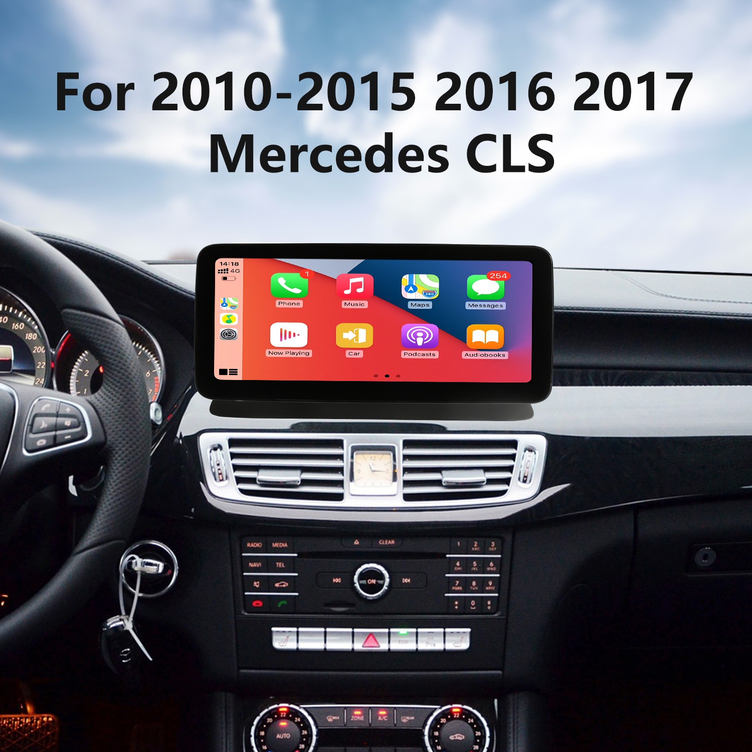 Carplay 12,3-дюймовый сенсорный экран Android auto HD Android 11.0 для  2010-2015 2016 2017 Mercedes CLS W218 CLS300 CLS350CLS 550 CLS250 CLS500  CLS220 ...