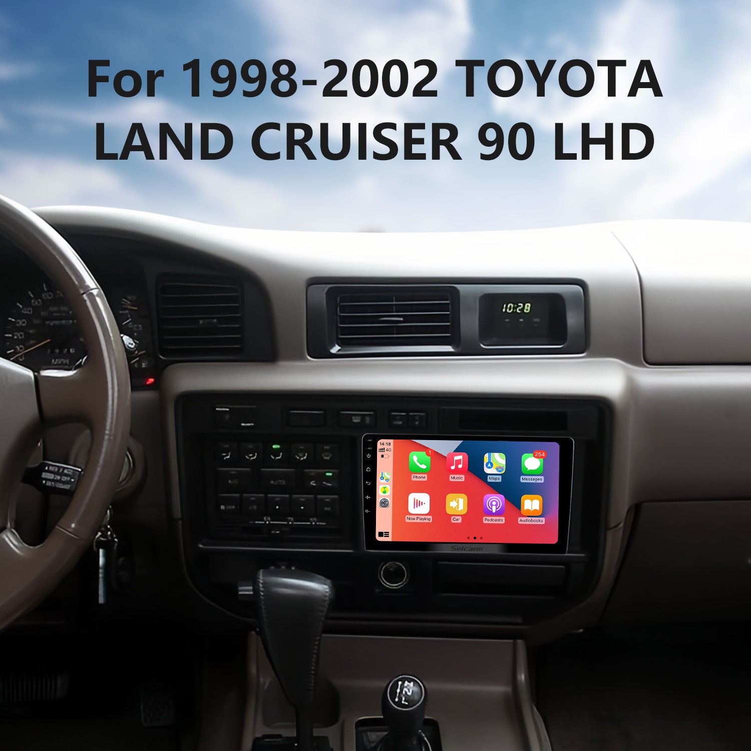 9-дюймовый Android 13.0 для 1998-2002 TOYOTA LAND CRUISER 90 LHD  GPS-навигация Радио с Bluetooth HD Сенсорный экран Поддержка WIFI TPMS DVR  Carplay ...