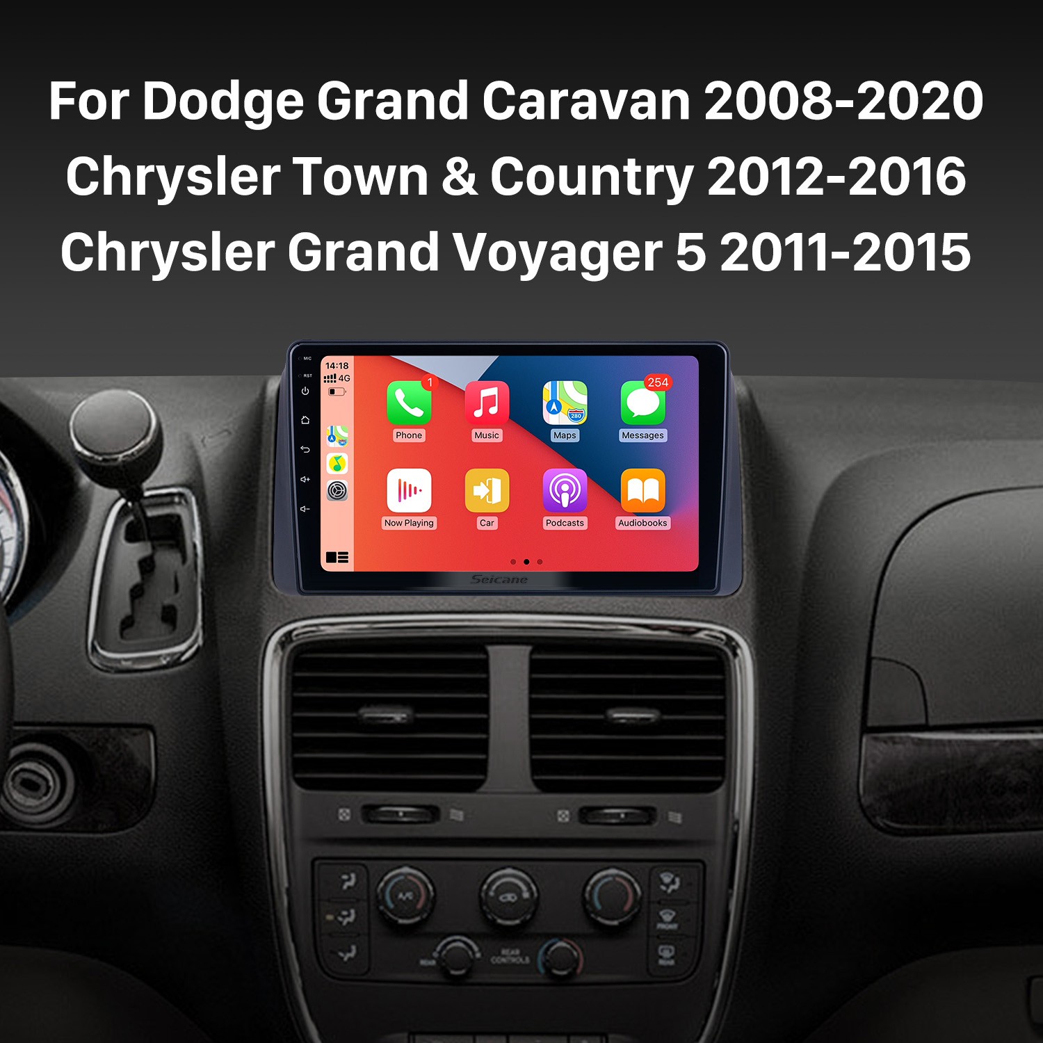 Радио С Сенсорным Экраном Carplay Для 2008 2009 2010-2020 Dodge.