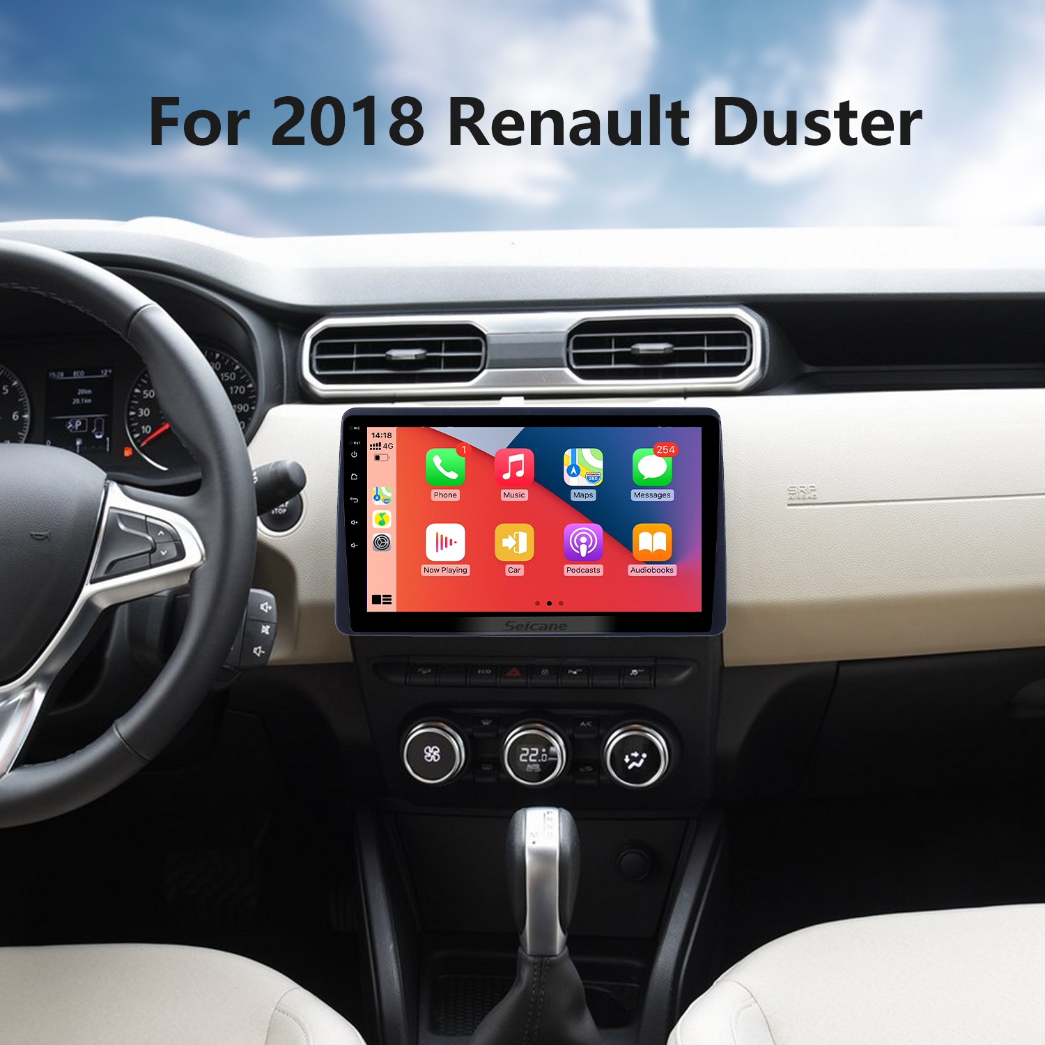 10,1-дюймовый Android 13.0 Радио для Renault Duster 2018 Bluetooth WIFI HD  Сенсорный экран GPS-навигация Carplay Поддержка USB TPMS DAB+