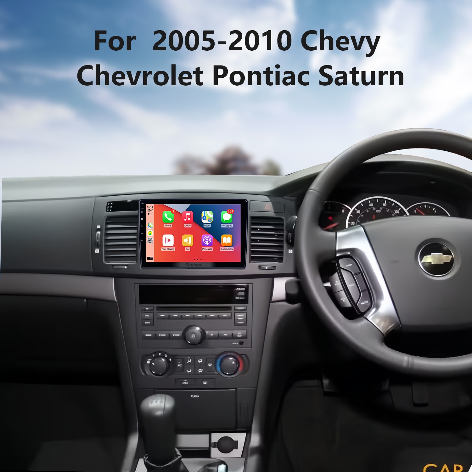 10,1-дюймовый Android 13.0 GPS-навигатор для Chevy Chevrolet Pontiac Saturn  2005-2010 годов с сенсорным экраном HD Поддержка Bluetooth Carplay