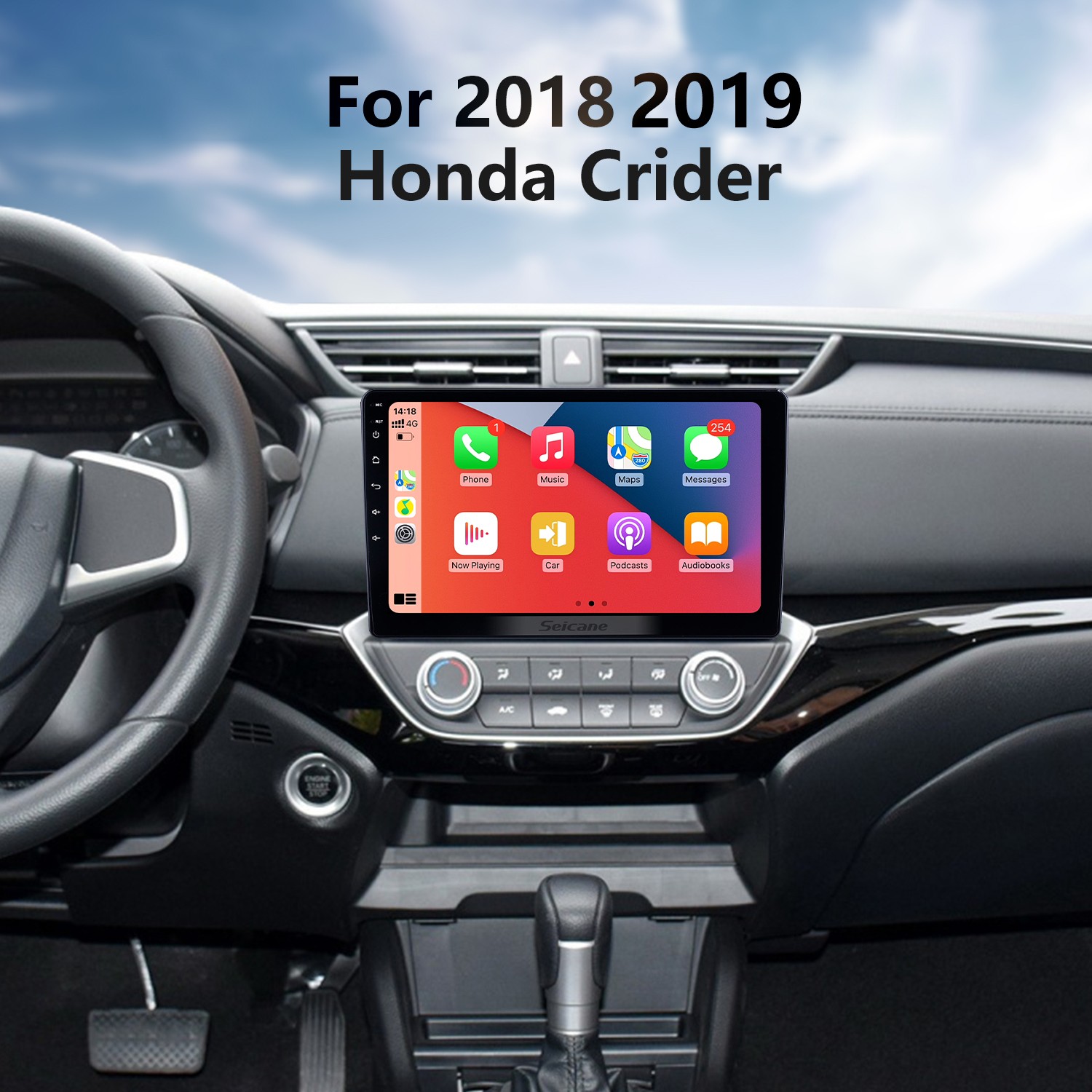 10,1-дюймовый Android HD с сенсорным экраном и GPS-навигатором для Honda  Crider 2018-2019 с поддержкой Bluetooth WIFI AUX Carplay Mirror Link