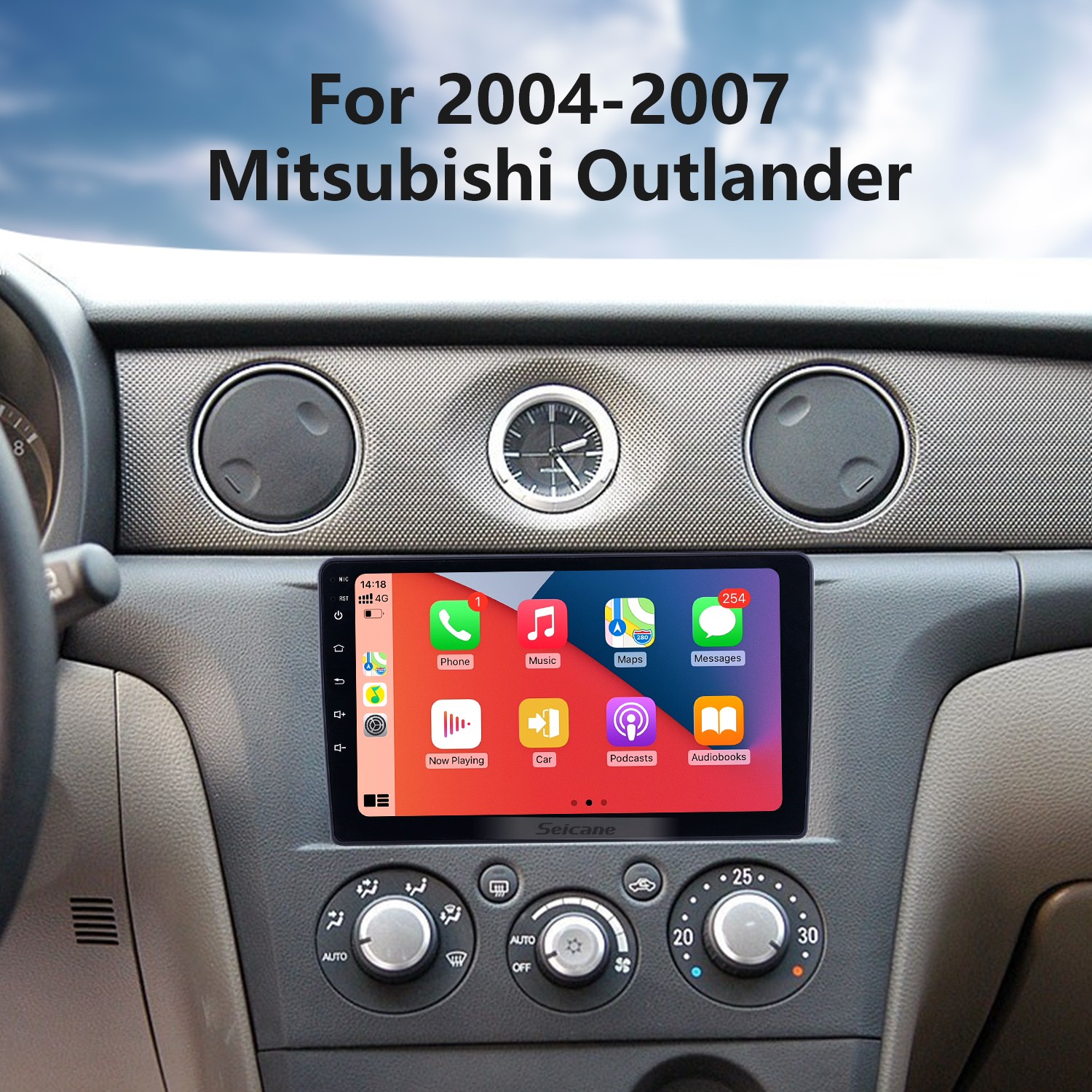 2004-2007 Mitsubishi OUTLANDER 9-дюймовый Android 13.0 HD с сенсорным  экраном Bluetooth Радио GPS-навигация Стерео USB AUX с поддержкой Carplay  3G ...