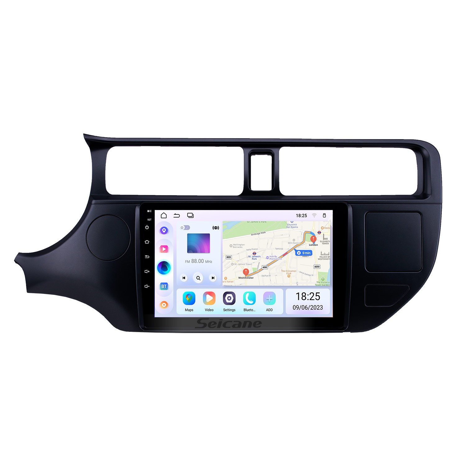 Android 9-дюймовый сенсорный экран GPS-навигация Радио для Kia Rio LHD  2012-2014 Kia Rio EX с Bluetooth USB WIFI Поддержка AUX Резервная камера  Carplay SWC TPMS