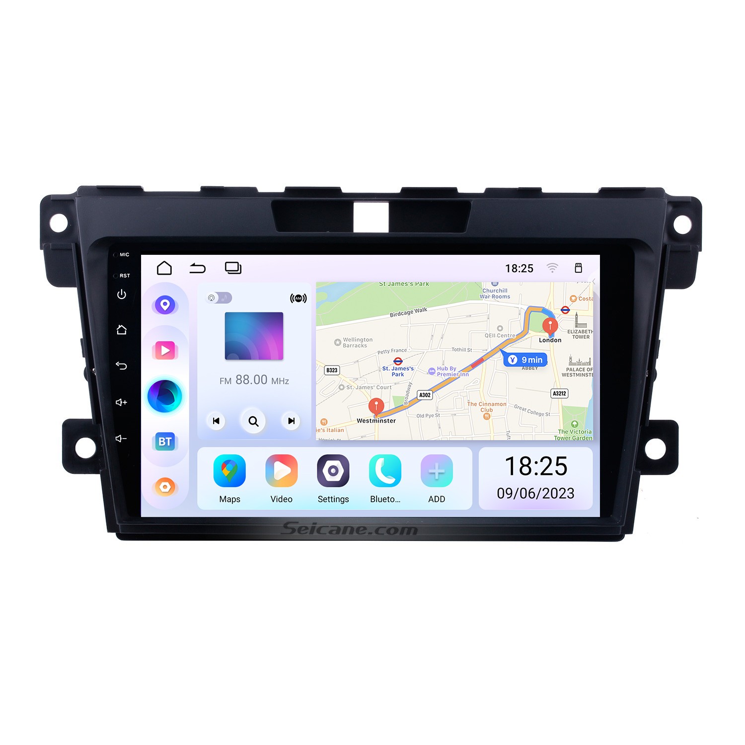 9-дюймовый Android 10,0 2 Din Radio 2007-2014 MAZDA CX-7 GPS-навигация  Bluetooth DVD-плеер с USB SD 1080P Видео Аудио система Aux