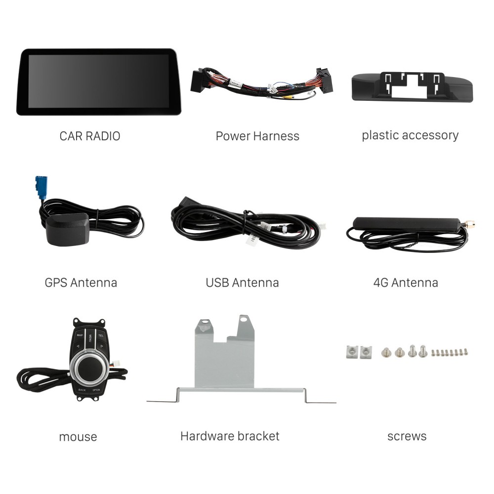 Радио с сенсорным экраном Carplay для 2005-2009 2010 2011 2012 BMW 3 серии  E90 LHD Aftermarket Автомобильная стереосистема Android auto  GPS-навигационная система Bluetooth