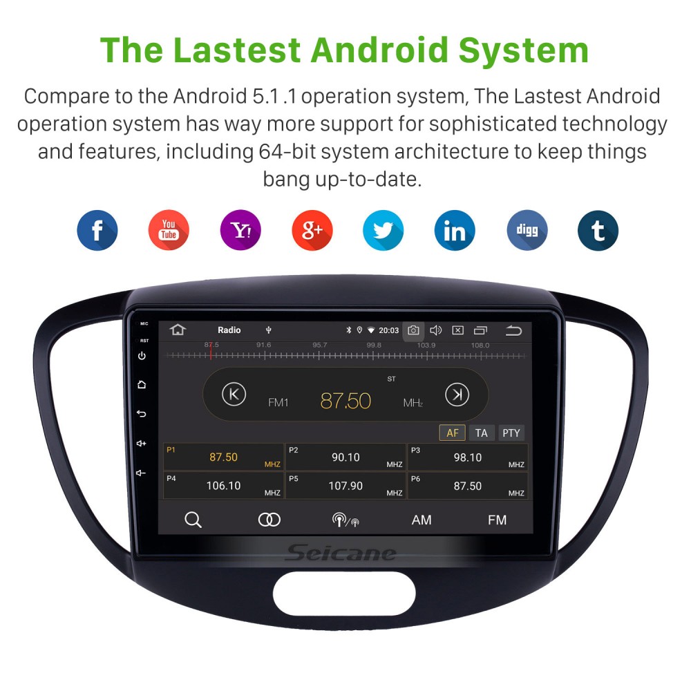 Сенсорный экран HD 2010-2013 Старый Hyundai i20 Android 13.0 9-дюймовый  GPS-навигатор Радио Bluetooth