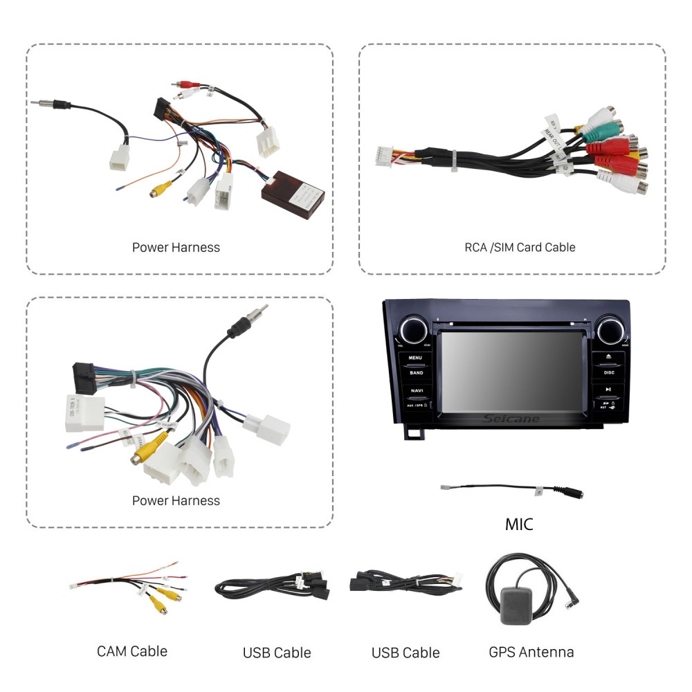 7-дюймовый Android 12.0 HD с сенсорным экраном GPS-навигация Радио для  2008-2015 Toyota Sequoia /