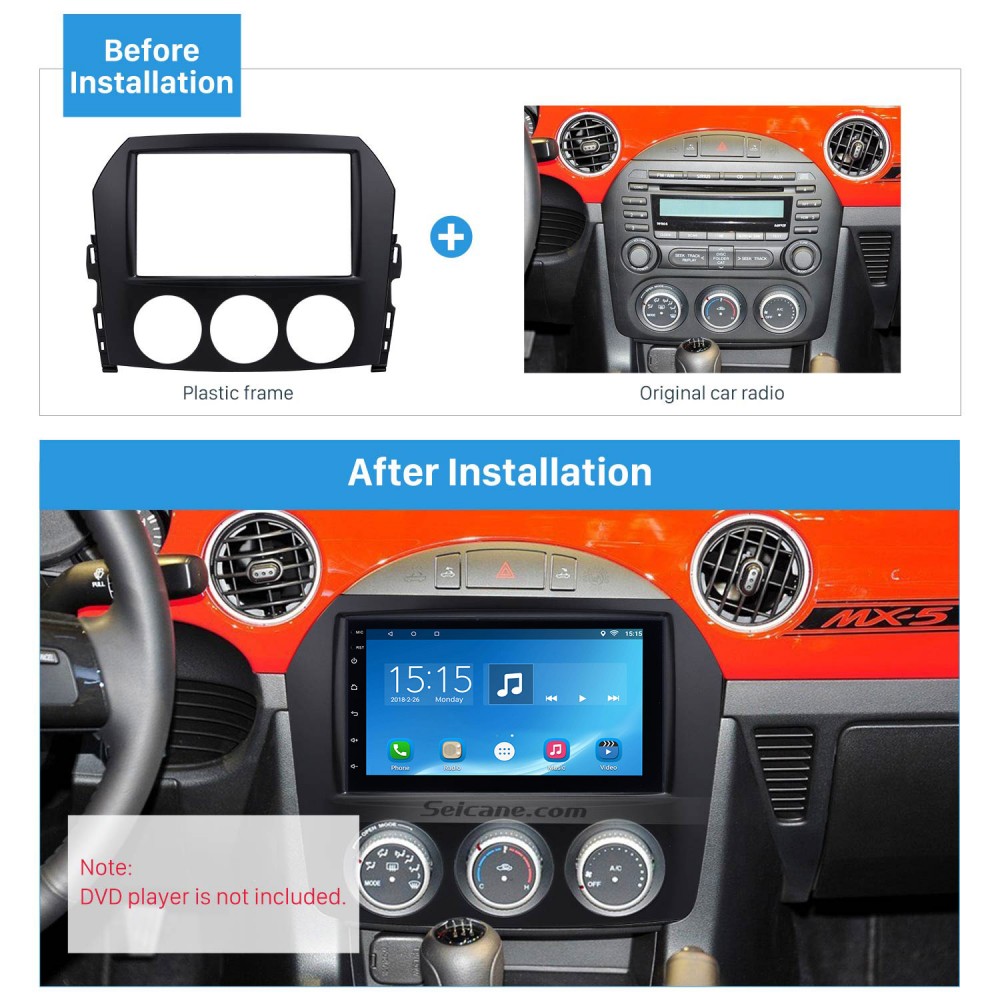 2DIN 2009 Mazda MX-5 Автомобильный радиоприемник Fascia Stereo Даш Player  Установить панель обивки на крыше