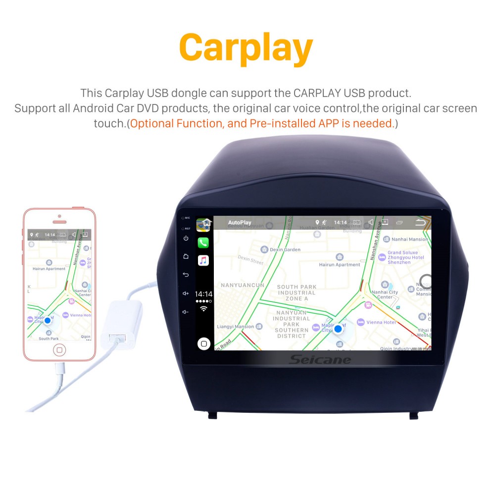 OEM 9-дюймовый HD-сенсорный экран Android Radio для 2009 2010 2011-2015  Hyundai Tucson IX35 с GPS Sat Nav Bluetooth WIFI USB 1080P Video Mirror  Link DVR OBD2