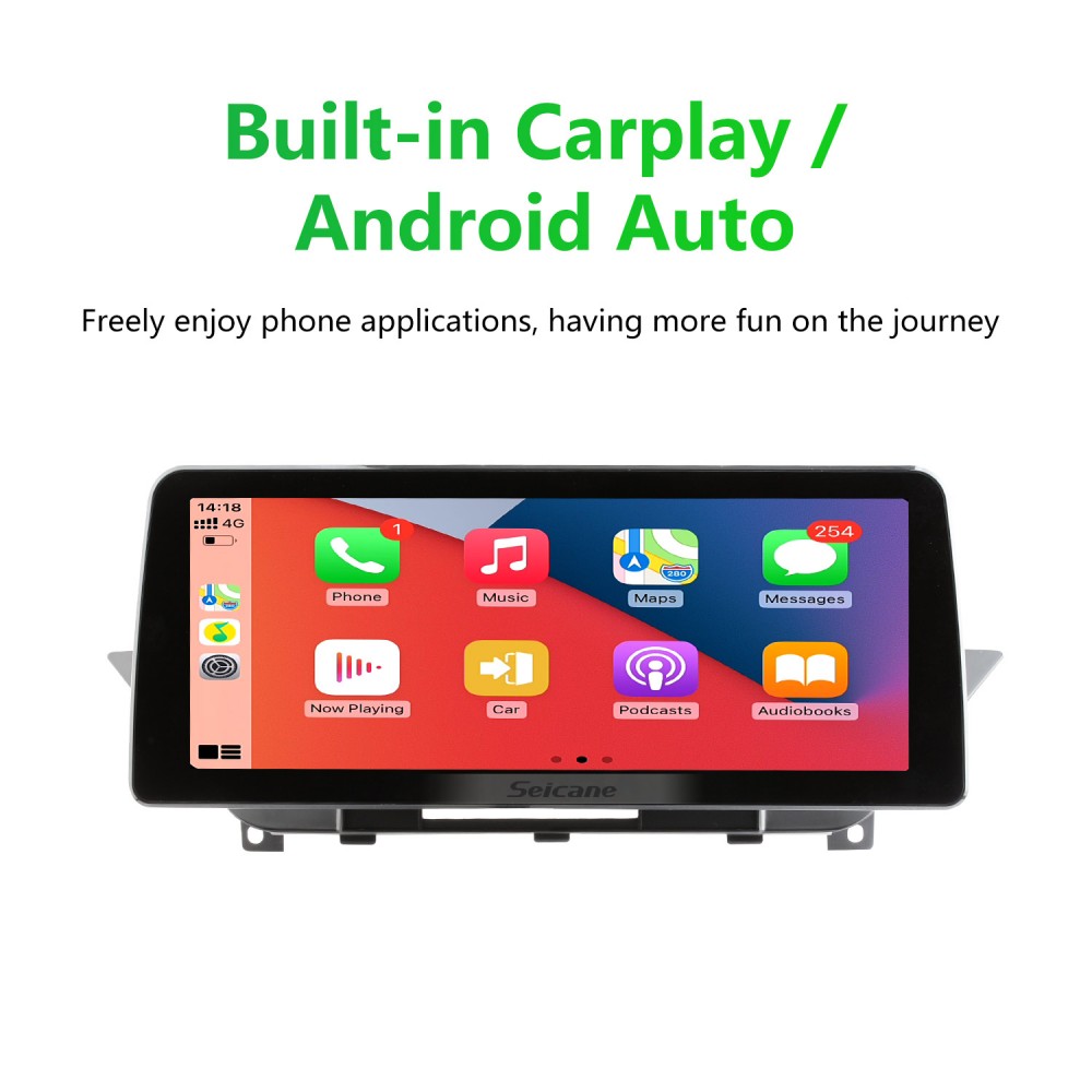 Сенсорный экран Carplay HD для 2012 2013 2014 2015 BMW X1 E84 CIC  Автомобильный радиоприемник Android Авто GPS-навигационная система с  Bluetooth