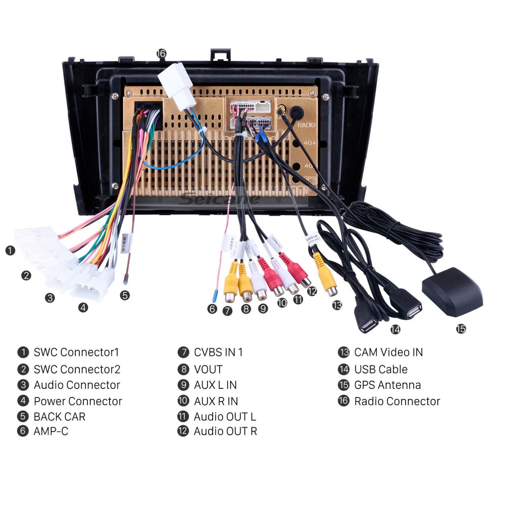 Android GPS-навигатор 9-дюймовый радио для Toyota AVENSIS 2009-2013 с  сенсорным экраном 1024 * 600 Bluetooth-телефон Wifi Mirror Link Поддержка  управления рулевым колесом DVR