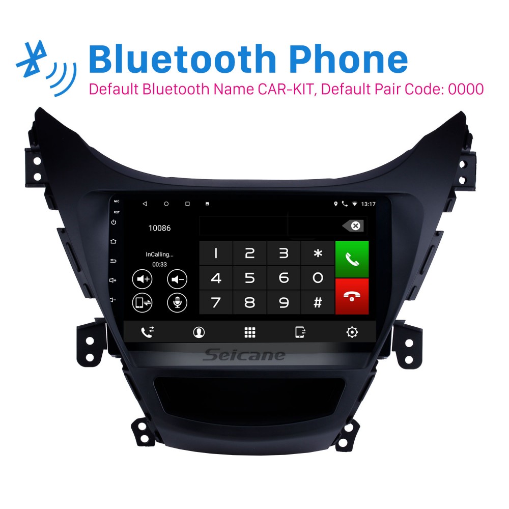 9-дюймовая навигационная система OEM Android Bluetooth для 2011 2012 2013  Hyundai Elantra с сенсорным экраном DVD-плеер ТВ-тюнер Пульт дистанционного  управления Радио