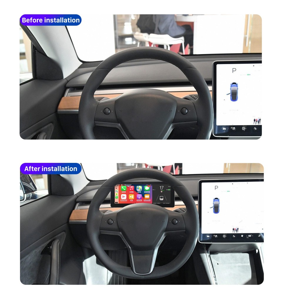 Для 2019 2020 2021 2022 Tesla Model 3 Model Y Android Автомобильный  радиоприемник с сенсорным экраном Приборная панель автомобиля с Carplay  Android Auto GPS навигационная система