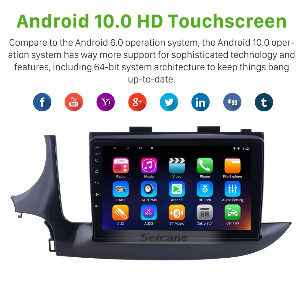 Android 9 Дюймов Для 2016 Buick Encore Radio HD Сенсорный Экран.