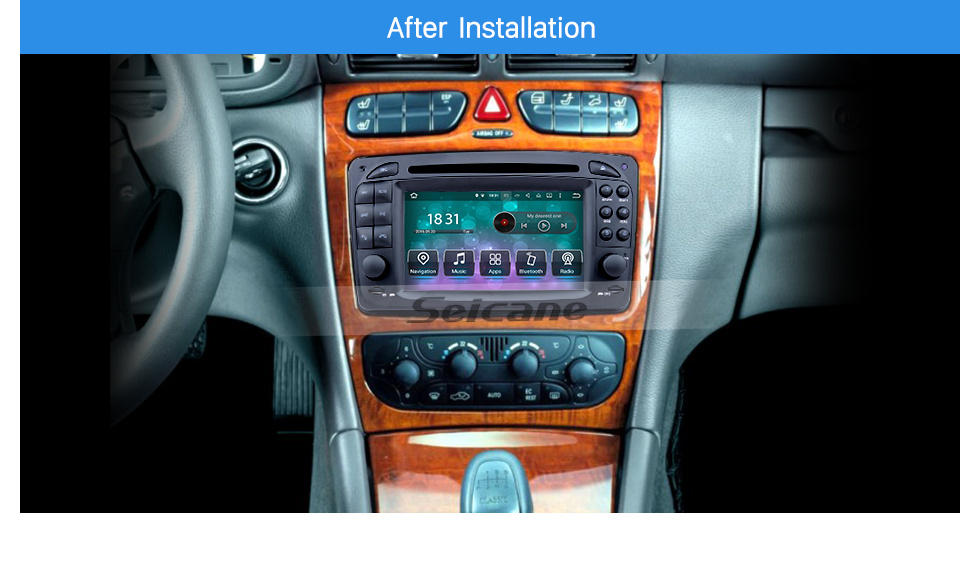 Android 10.0 GPS-Navigationssystem für 1998-2002 Mercedes-Benz A-Klasse W168  A140 A160 A170 A190 mit Radio-DVD-Player Touchscreen Bluetooth WiFi TV HD  1080P Video-Rückfahrkamera Lenkradsteuerung USB SD