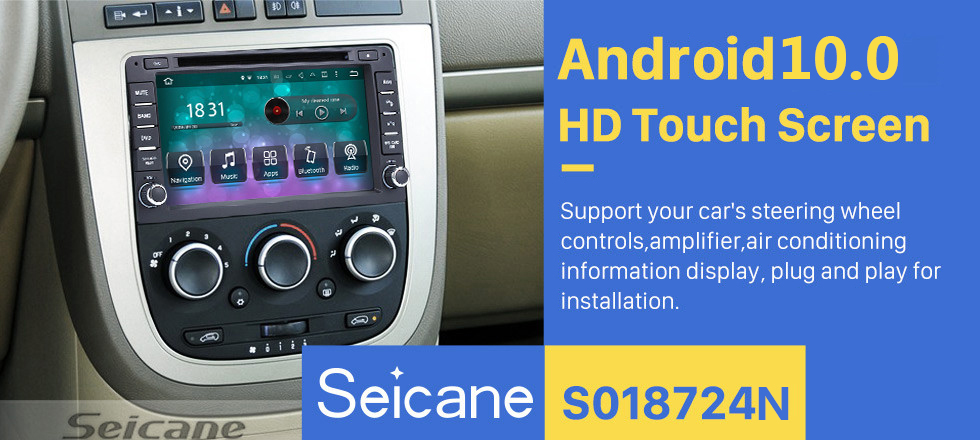 Seicane Android 9.0 Radio GPS Navigationssystem 2005 2006 2007 Saturn Relay mit DVD-Player HD Touchscreen Bluetooth Rückfahrkamera Lenkradsteuerung 1080P WiFi TV