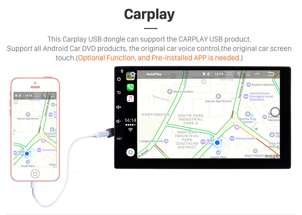 Seicane 7 Zoll Android 8.1 Touchscreen GPS Navigationsradio für 2008-2015 Toyota Sequoia / 2006-2013 Tundra mit Bluetooth WIFI Unterstützung Carplay SWC TPMS