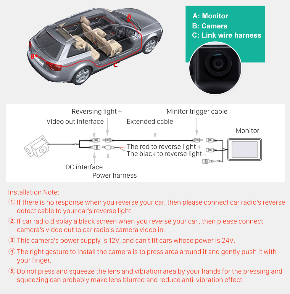 Seicane HD coche visión trasera cámara para 2008-2012 Mercedes-Benz GL 2008-2012 ML envío gratis