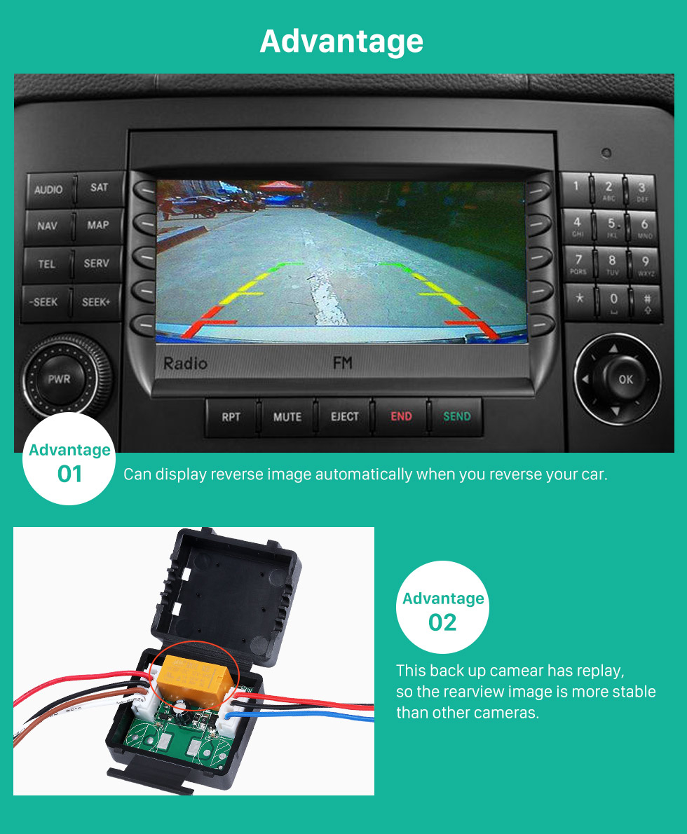 Adventage HD coche visión trasera cámara para 2008-2012 Mercedes-Benz GL 2008-2012 ML envío gratis