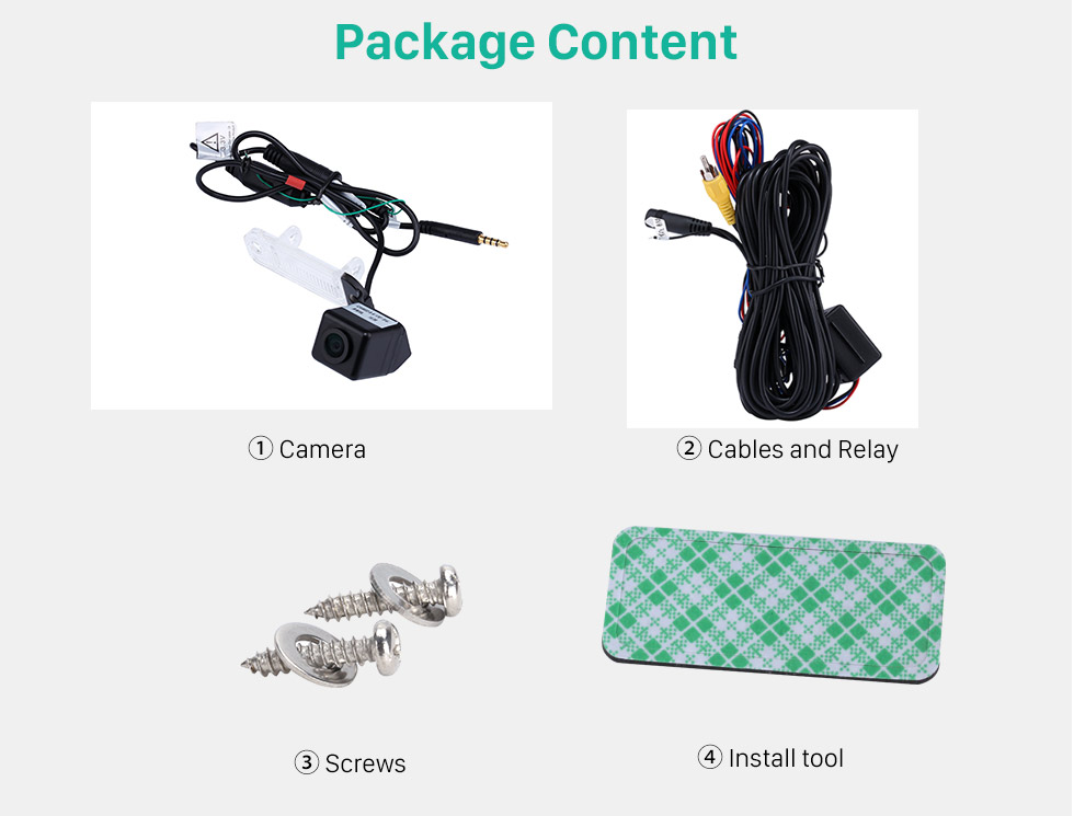 Package Content HD coche visión trasera cámara para 2008-2012 Mercedes-Benz GL 2008-2012 ML envío gratis