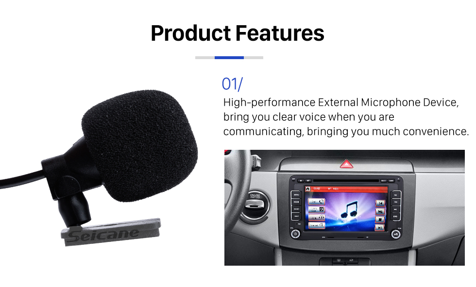 Micrófono universal para coche, micrófono externo portátil, altavoz  profesional para radio de coche, reproductor de DVD para coche, 3,5mm, 50  Hz-20