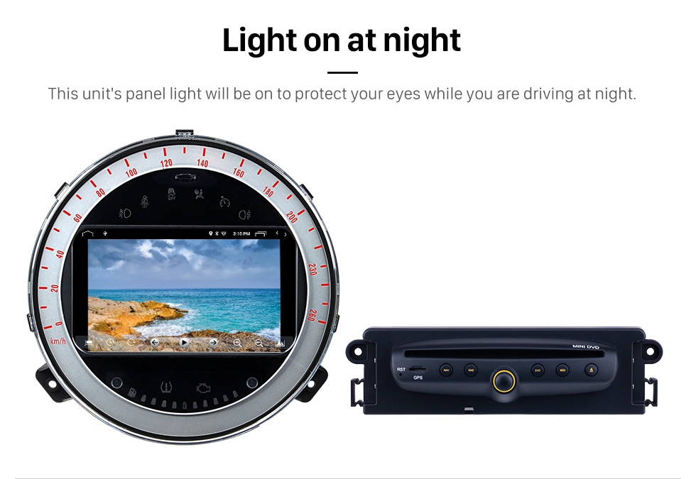Seicane Reproductor de DVD de navegación GPS para coche Android 10,0 para BMW Mini Cooper 2006-2013 con Radio Bluetooth 1080P Video USB SD cámara de visión trasera TV DVR