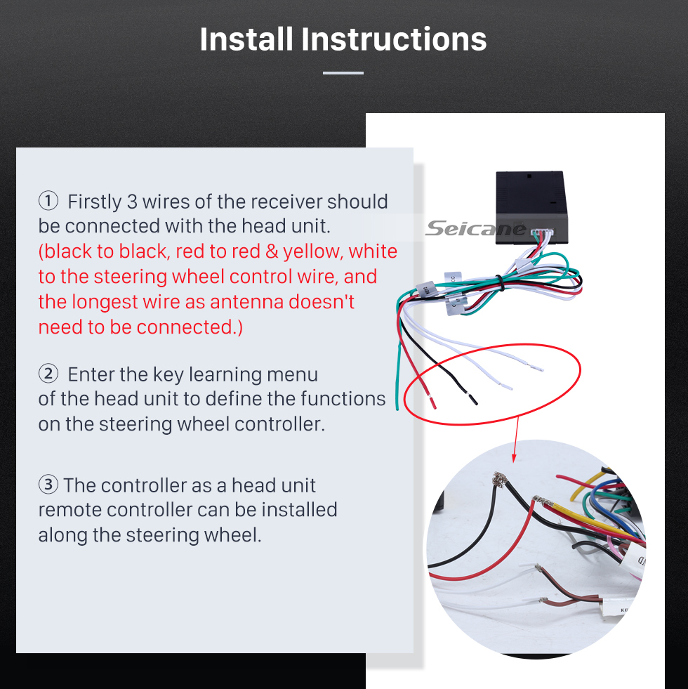 Car Universal Wireless multifunctional Steering Wheel Controller for ...