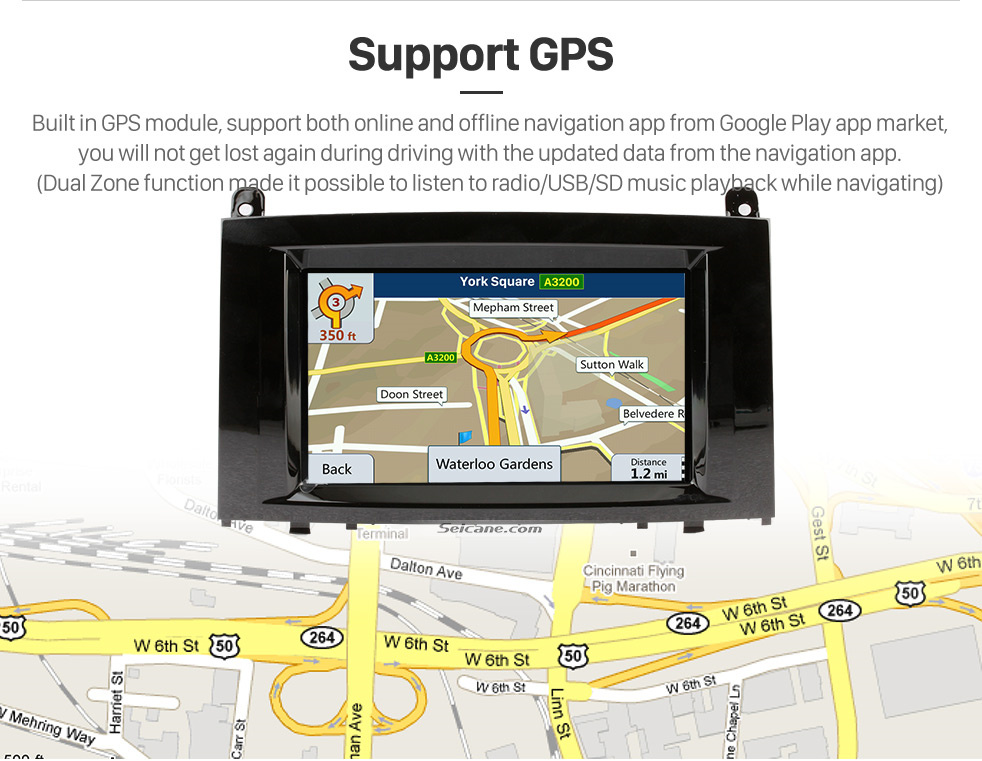 Seicane OEM-Android-Radio-GPS-Navigationssystem für 2004–2010 Peugeot 407 mit WLAN-Rückfahrkamera, Bluetooth, Carplay, Lenkradsteuerung, OBD2, DAB+, DVR