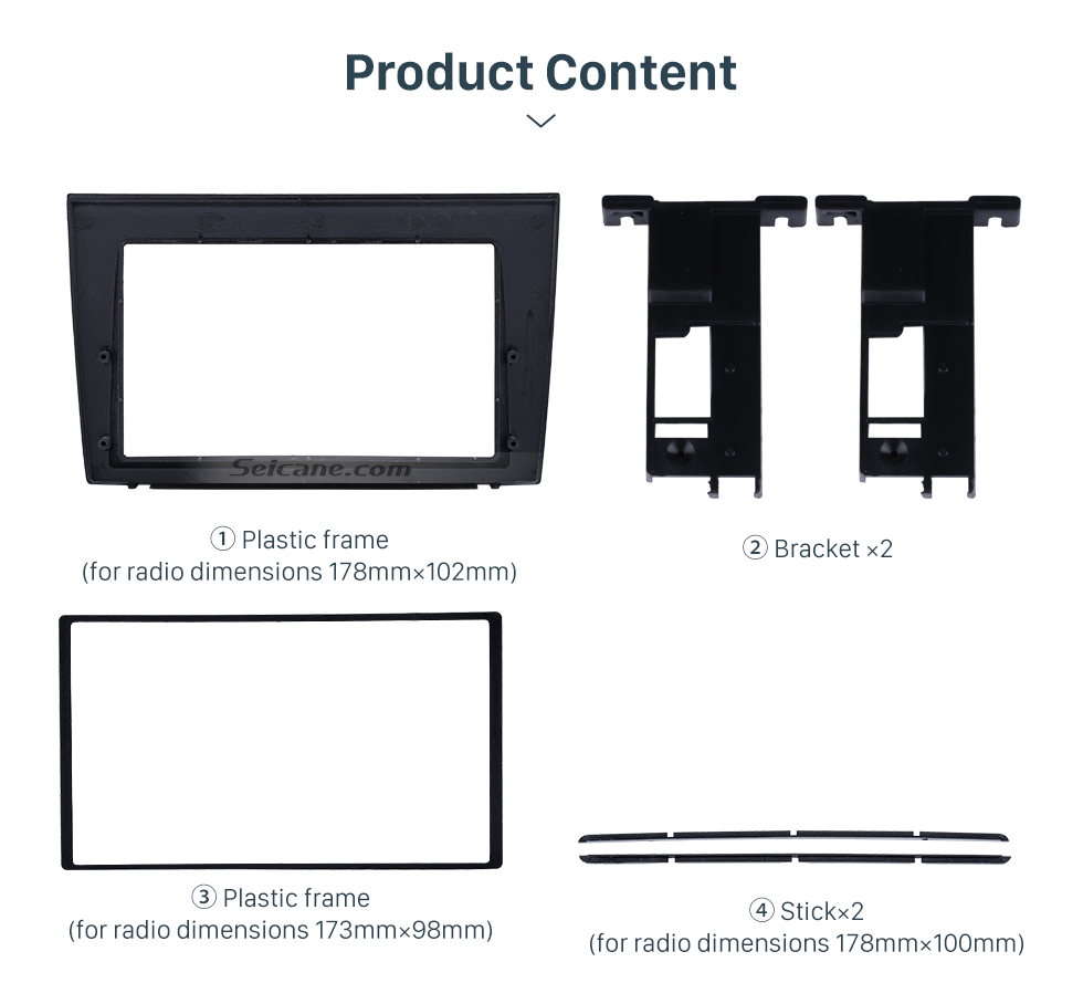 Refined Double Din Car Radio Fascia for 2006+ FIAT BRAVO Audio Frame ...