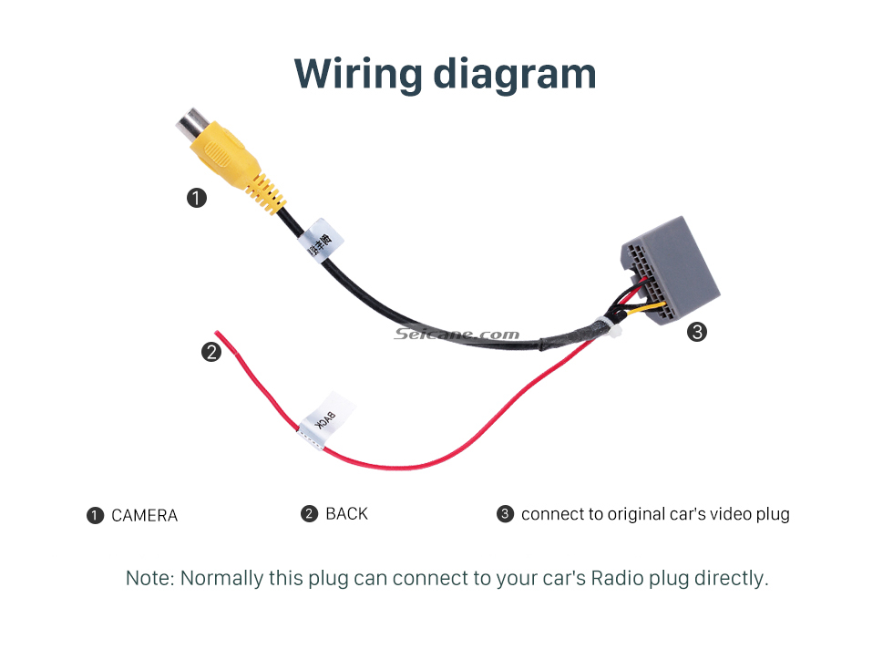 Wiring diagram Auto Car Audio Kabel Stecker Adapter für Honda Jazz / Fit Video in-out