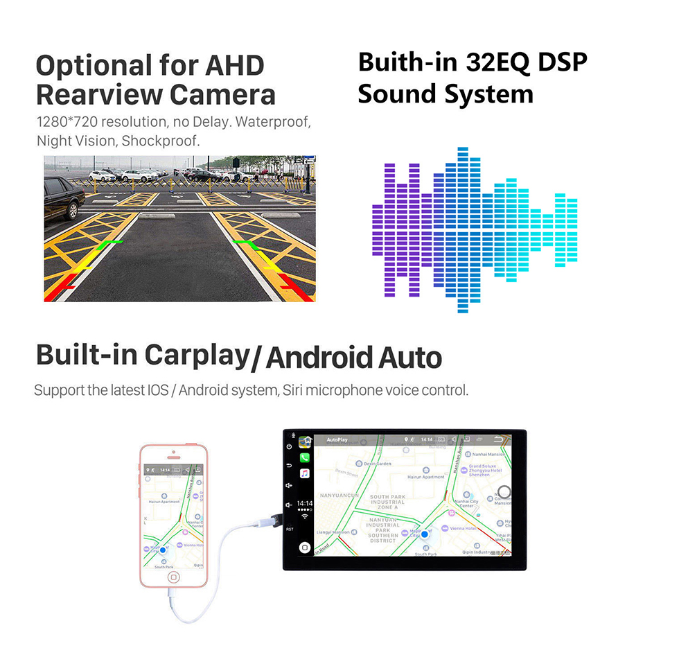 Seicane Para 2013 2014 2015 2016 2017 2018 LEXUS ES Android 10.0 HD Touchscreen 10.25 polegadas AUX Bluetooth Navegação GPS Suporte de rádio SWC Carplay