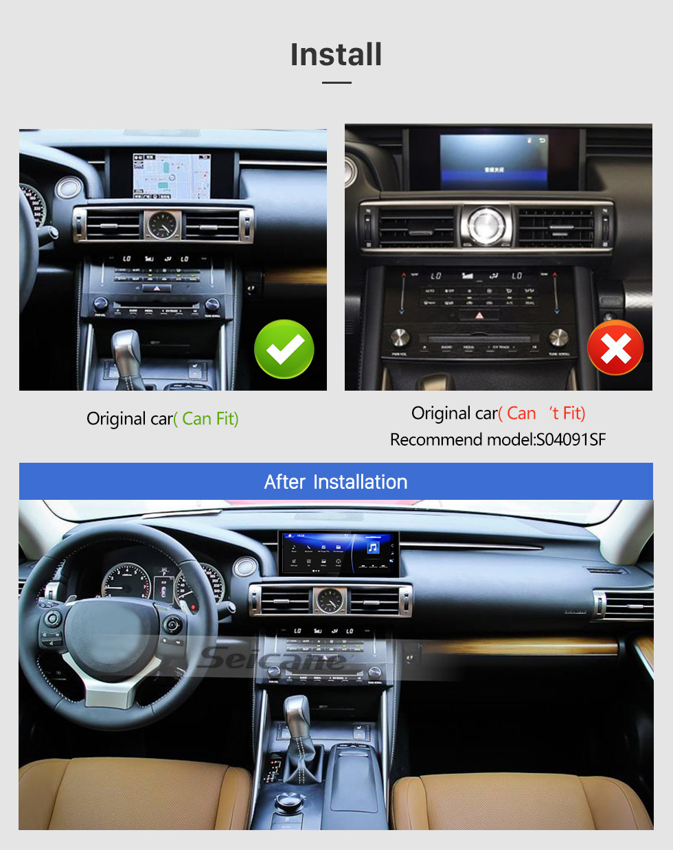 Seicane 10,25 дюйма для 2013 2014 2015 2016 2017 2018 LEXUS IS G7K GPS-навигация Радио Android 10.0 с сенсорным экраном HD Поддержка Bluetooth Carplay Резервная камера