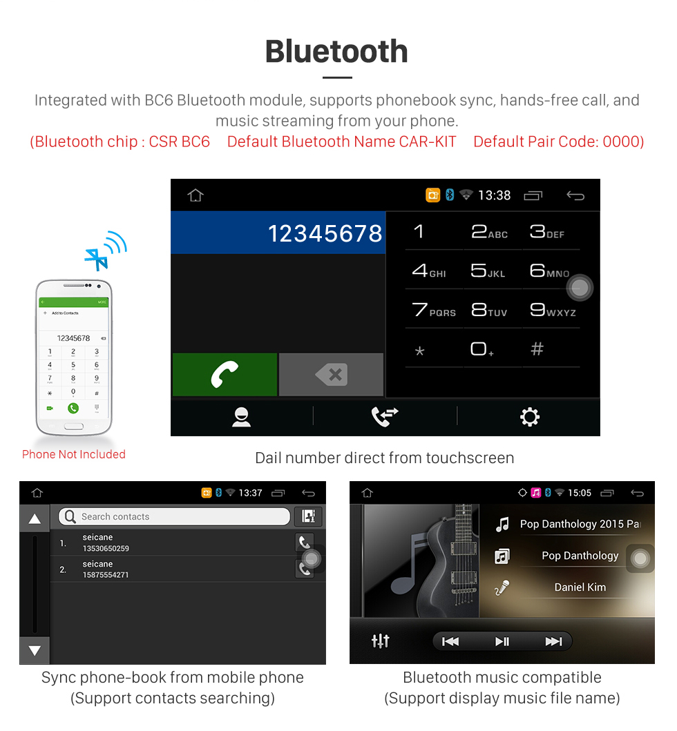 7 pouces Android 10.0 Universal One DIN Autoradio GPS Navigation Lecteur  multimédia avec Bluetooth WIFI Musique Support Mirror Link SWC DVR 1080P