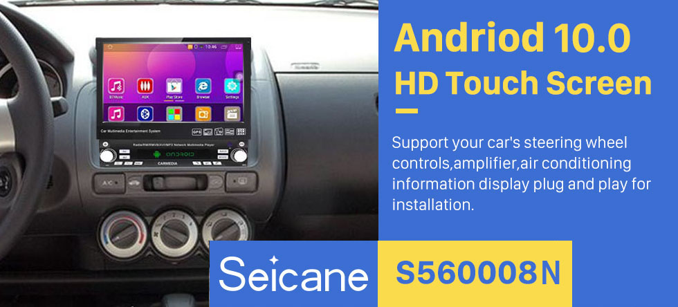 Seicane 7 inch Android 10.0 Universal One DIN Car Radio GPS Navigation Multimedia Player with Bluetooth WIFI Music Support Mirror Link SWC DVR 1080P Video