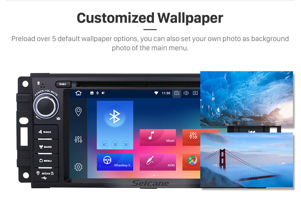 Seicane Android 9.0 Auto A/V DVD Navigationssystem für 2007-2013 Jeep Wrangler Unlimited mit Radio Spiegel-Verbindung 3G Wlan 1080P Rückfahr kamera OBD2