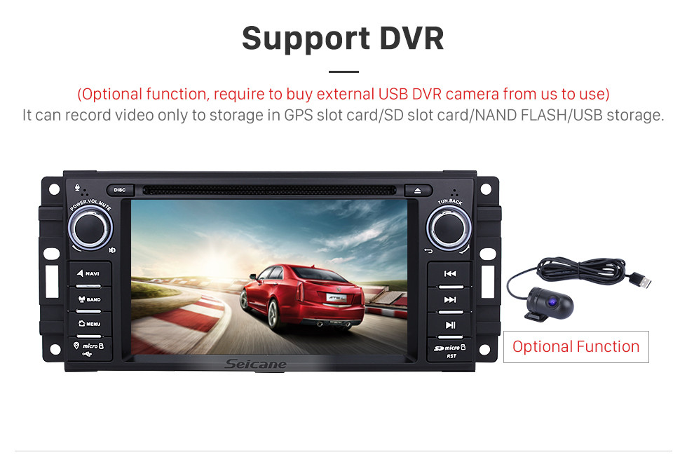 Seicane Android 9.0 Carro A/V DVD sistema de navegação para 2007-2013 Jeep Wrangler Unlimited com Rádio LinkMirror 3G WiFi 1080P Retrovisor Câmera OBD2