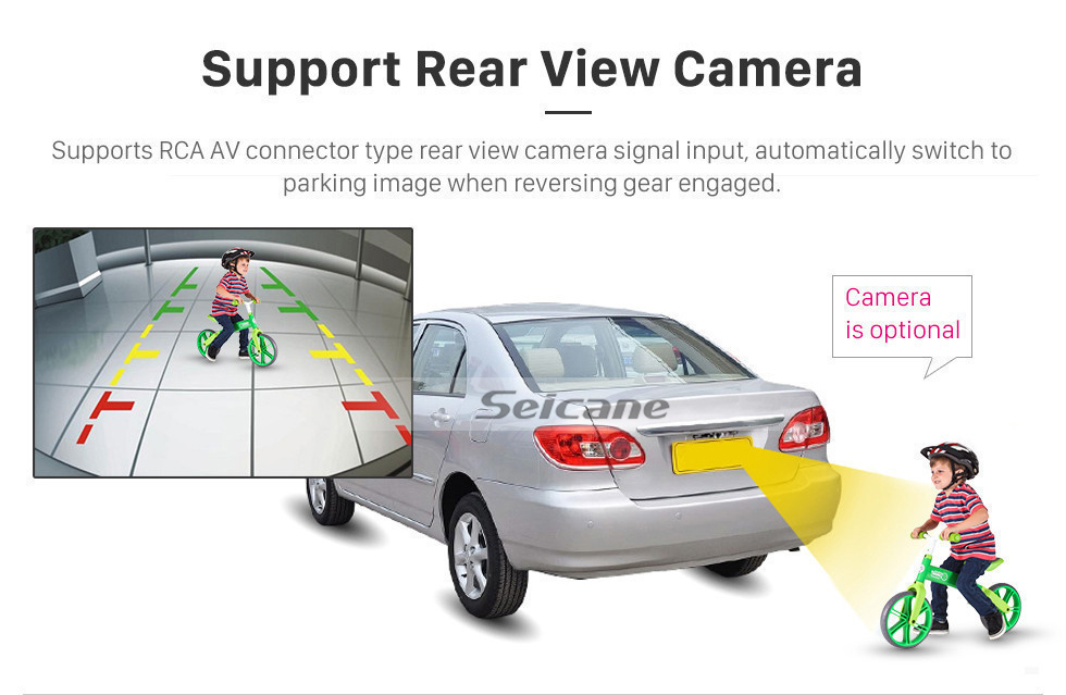 Seicane 8 pulgadas 2007-2011 Toyota RAV4 Android 10.0 Navegación GPS Radio Bluetooth Música AUX HD Soporte de pantalla táctil TV digital Carplay DVR DAB + TPMS