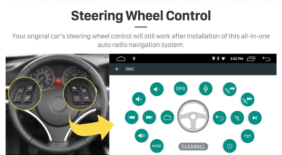 Seicane Android Android 10.0 Autoradio DVD GPS System para 2009 2010 2011 2012 2013 Seat Ibiza con 1024 * 600 Pantalla capacitiva multitáctil Bluetooth Music Mirror Link OBD2 3G WiFi AUX Control del volante Cámara de respaldo