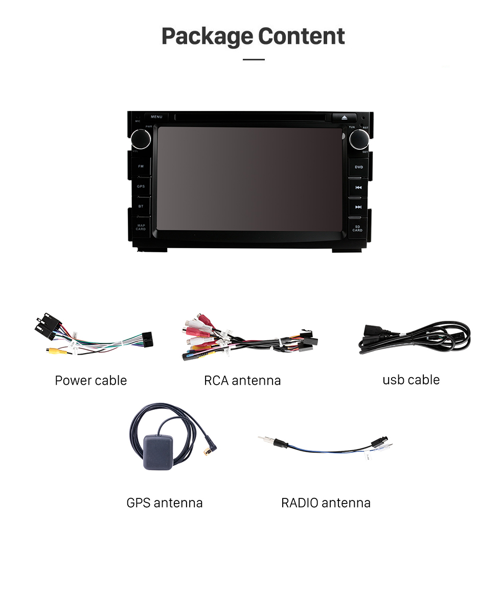 Seicane 2010-2012 KIA CEED Android 10.0 GPS Navigation Autoradio mit Touchscreen Radio DVD Player Bluetooth Musik 3G WiFi OBD2 Rückfahrkamera