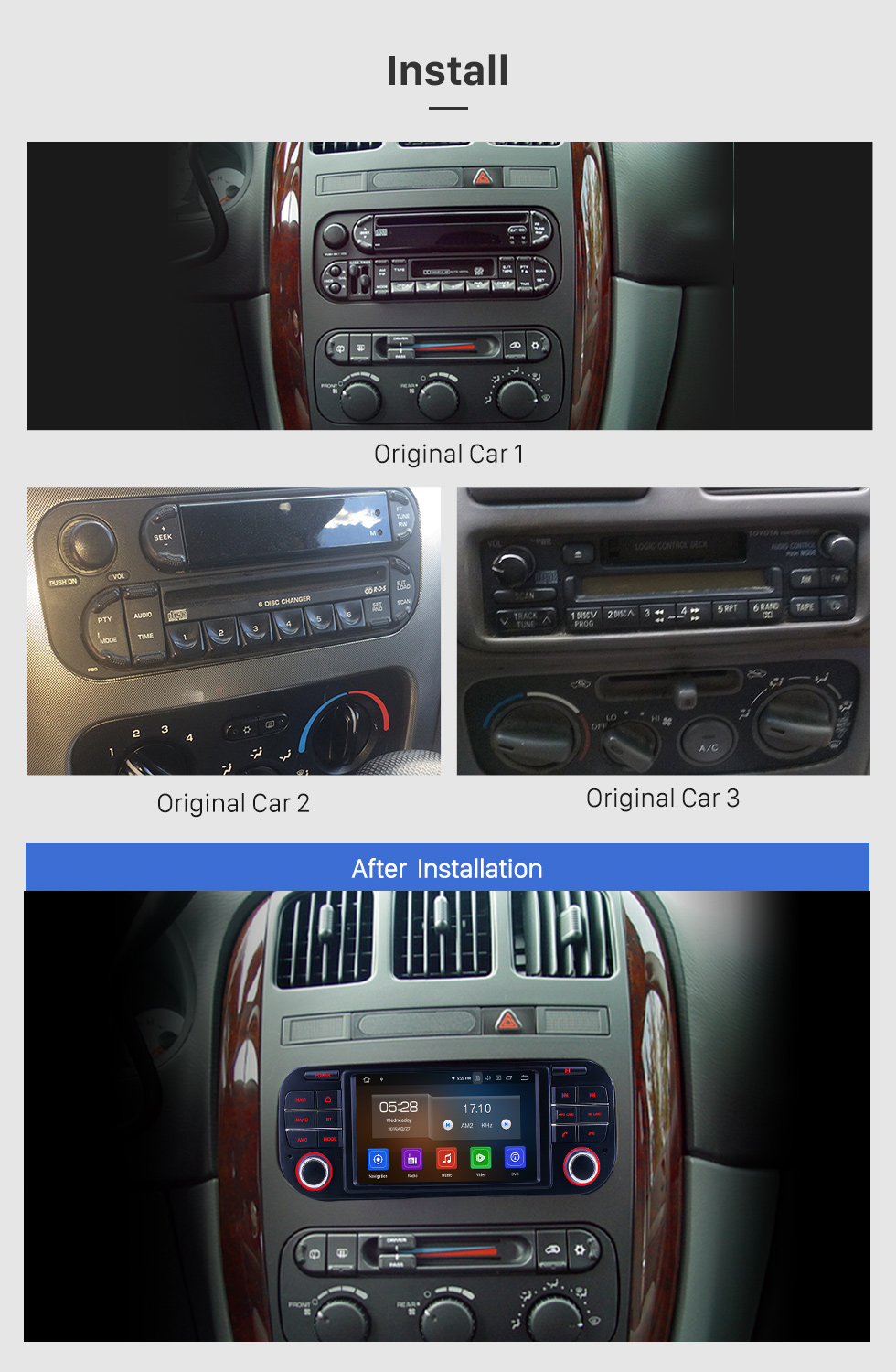 Seicane OEM Android 10.0 для 2004-2008 Chrysler 300C Радио с Bluetooth HD с сенсорным экраном GPS-навигатор Поддержка Carplay DVR