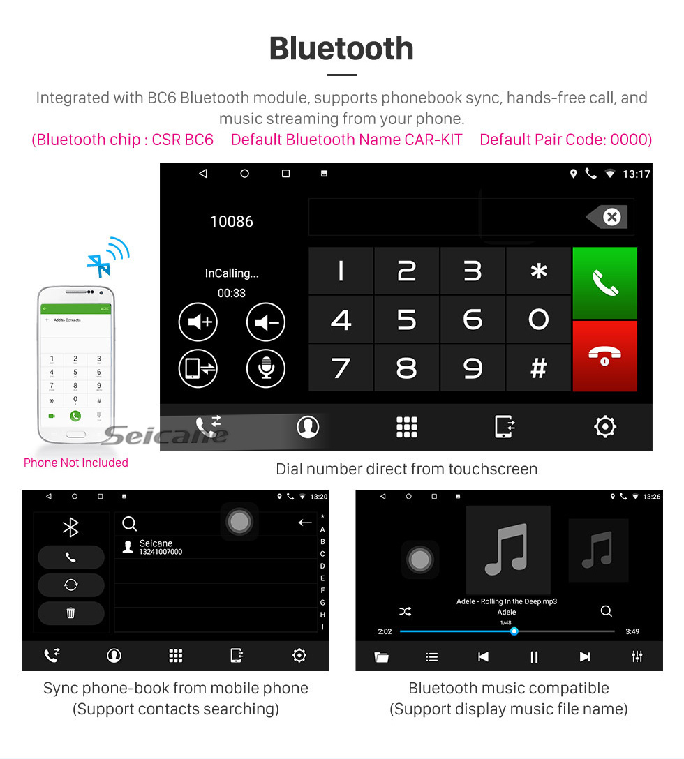 Seicane Écran tactile Android 10.0 HD 9 pouces pour 2006-2012 NISSAN NAVARA Radio Système de navigation GPS avec support Bluetooth Carplay