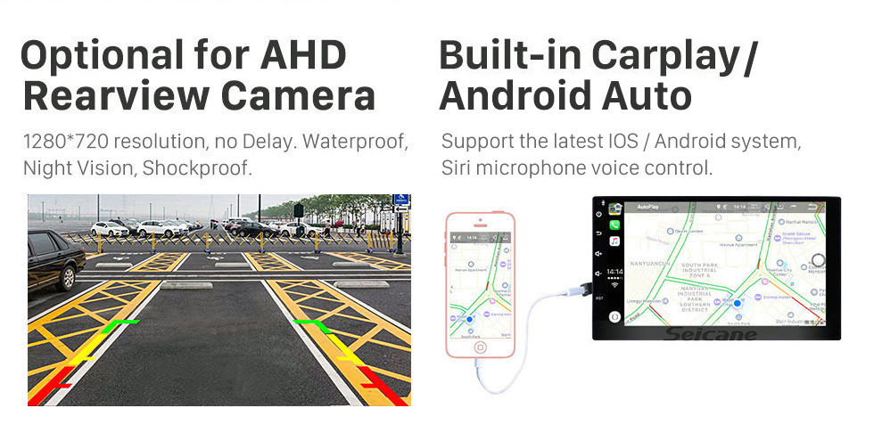 Seicane Android 11.0 para 2013-2017 SGMW Hongguang Radio 10.1 pulgadas Sistema de navegación GPS con Bluetooth HD Pantalla táctil Carplay compatible con DSP