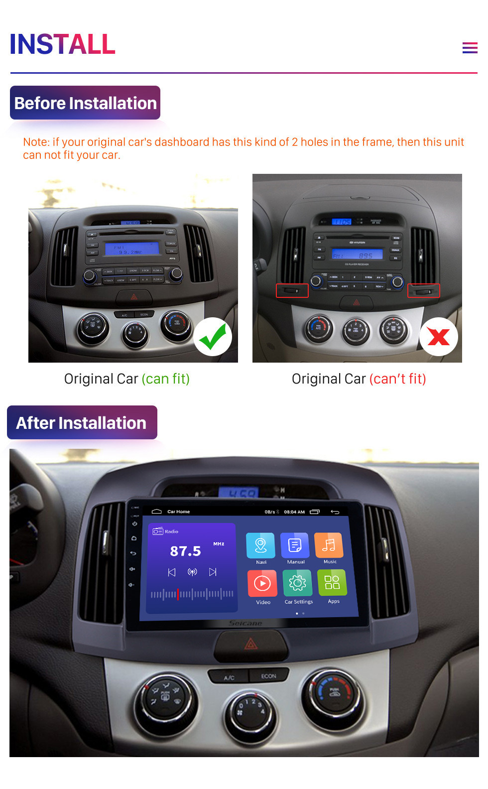 9 Inch 07 11 Hyundai Elantra Android 10 0 Radio Gps Navigation System With Mirror Link Bluetooth Obd2 Dvr Digital Tv Tpms Steering Wheel Control