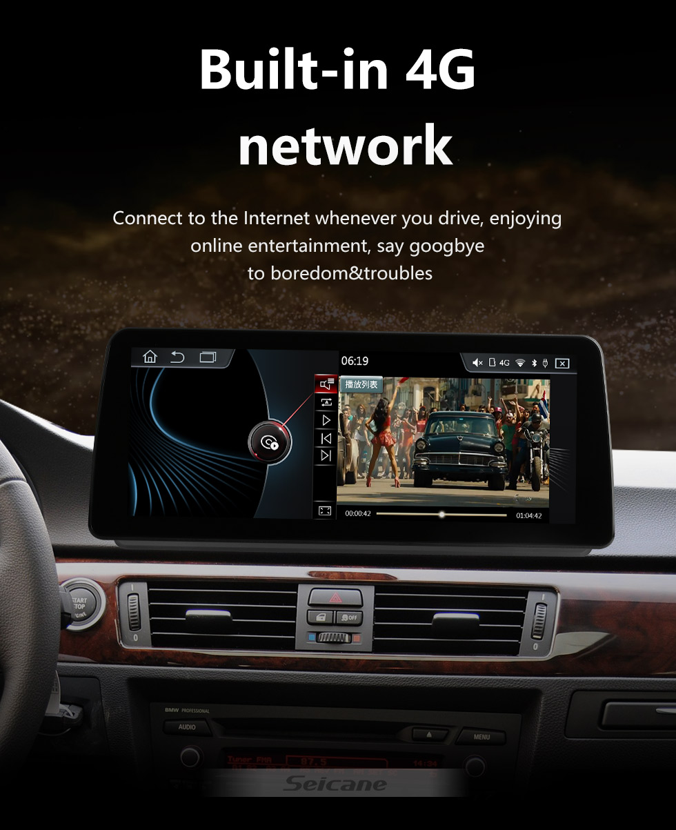 Seicane 12,3 Zoll Android 11.0 HD-Touchscreen für 2005-2009 2010 2011 2012 BMW 3er E90 Aftermarket-Radio Autoradio GPS-Navigationssystem Bluetooth-Telefonunterstützung WIFI-Lenkradsteuerung