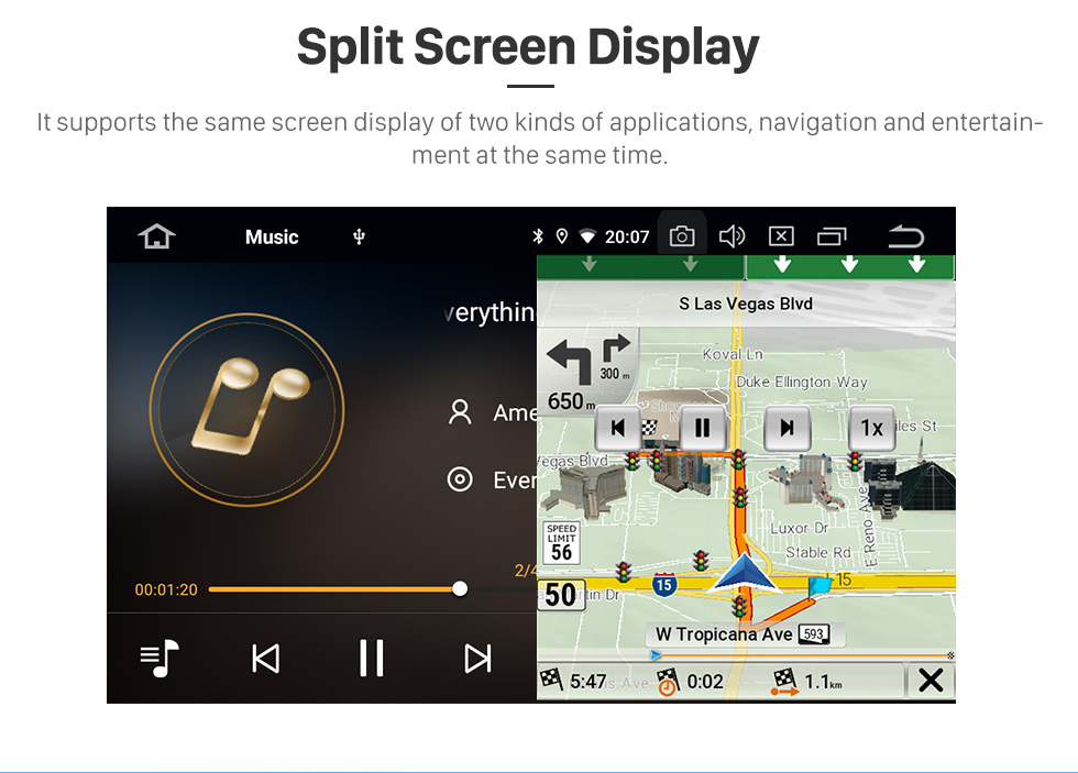 Seicane 9 pouces Android 11.0 pour 2015 Ford RANGER Radio système de navigation GPS avec écran tactile HD Bluetooth Carplay support OBD2