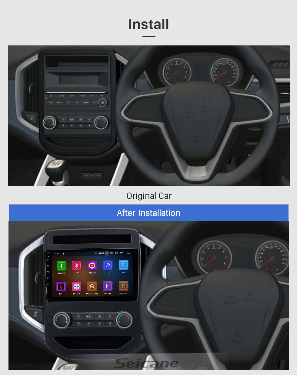 Seicane Android 10.0 Für 2014 2015 2016 MG GT Radio 10,1 Zoll GPS-Navigationssystem Bluetooth HD Touchscreen Carplay unterstützt DSP SWC