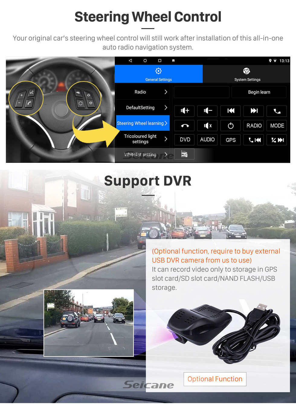 Seicane Android 12.0 9 Zoll für 2007 2008 2009-2012 Land Rover Freelander Radio HD Touchscreen GPS-Navigation mit Bluetooth-Unterstützung Carplay DVR